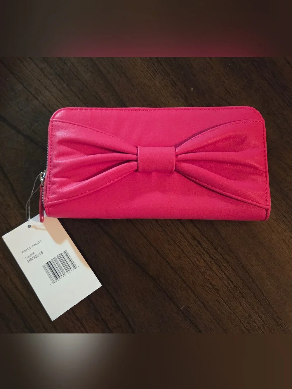 NWT Betsey Johnson Pink Bow Clutch Wallet